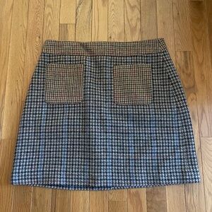 J Crew Wool Plaid Skirt